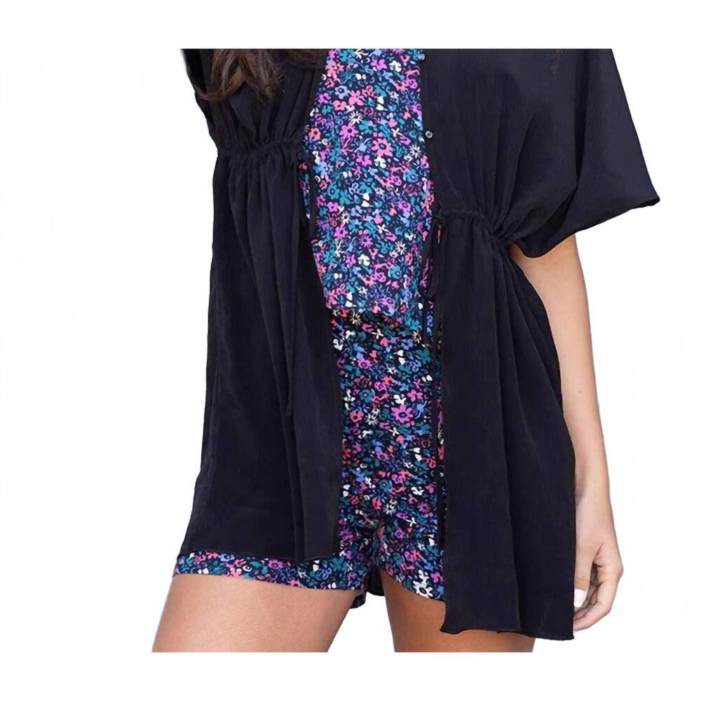NEW GRACE AND LACE cover up kimono in black